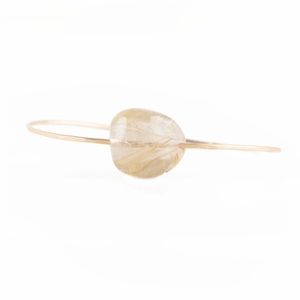 Mary MacGill Small Stone Cuff in Rutilated Quartz